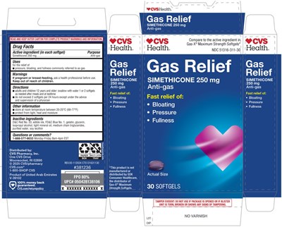 Cvs H Gas Relief Softgel (51316 311 30 1)